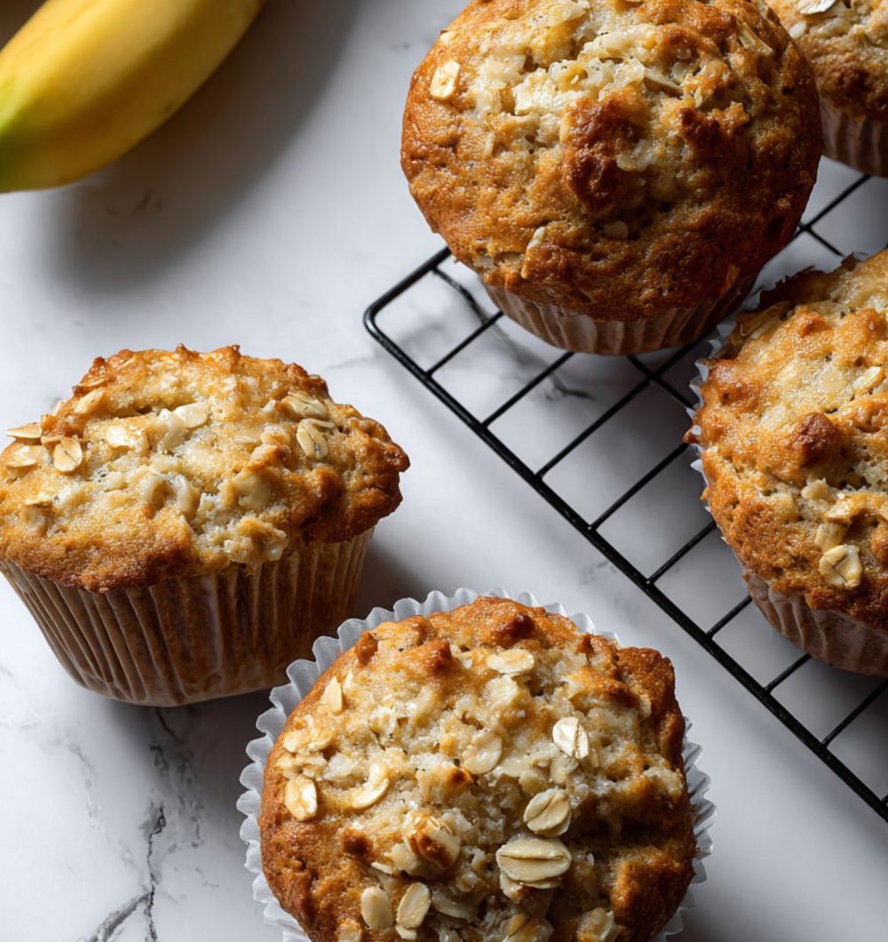 Low Sodium Banana Oatmeal Muffins